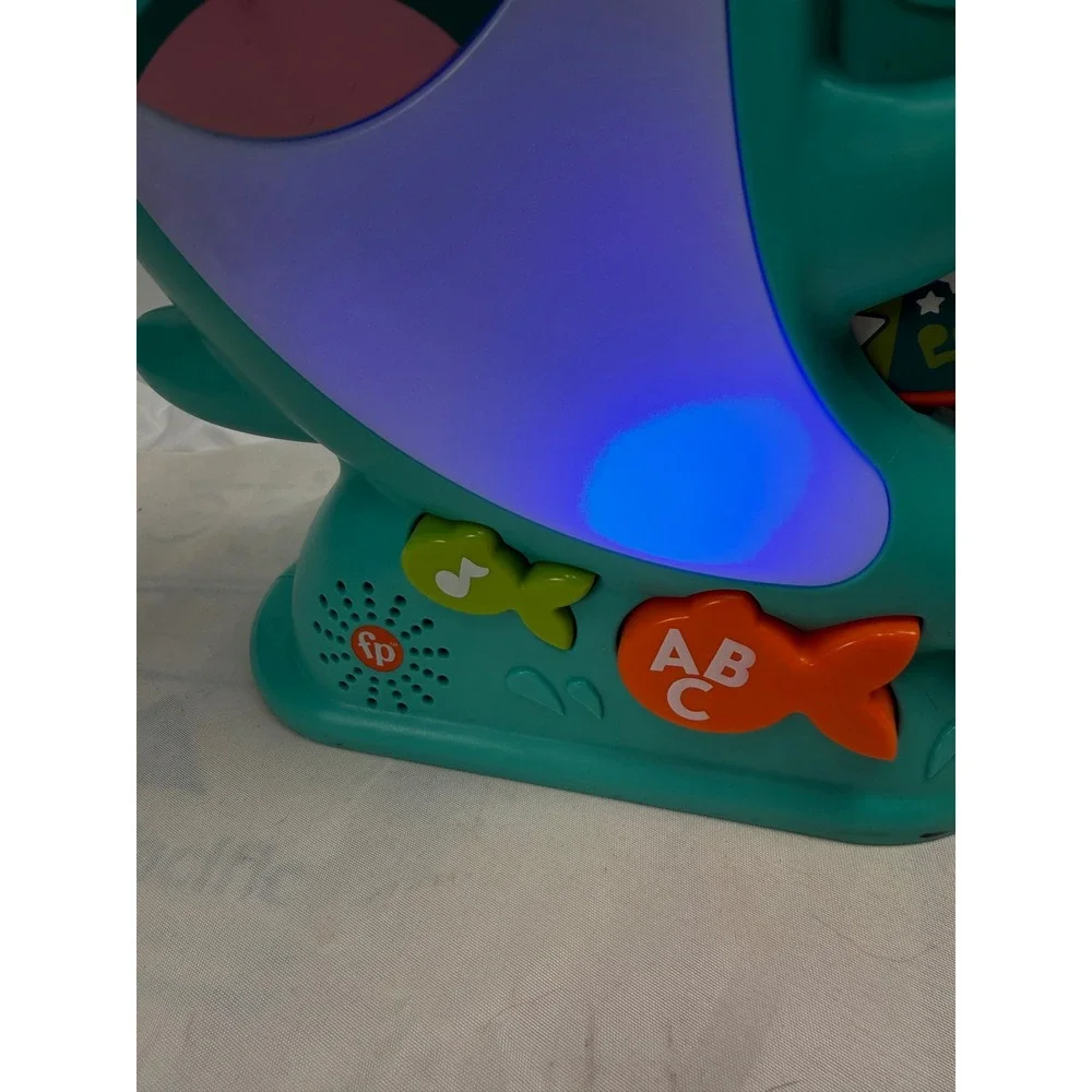 Fisher-Price Linkimals Narwhal Musical Toddler Learning Toy Teal GJB14